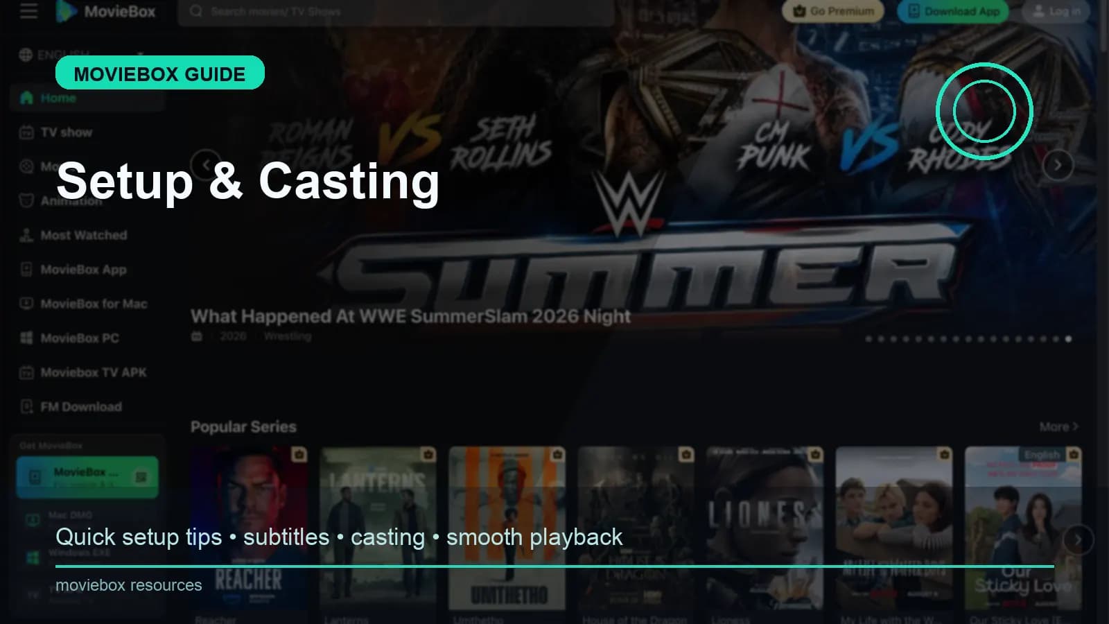 MovieBox parental controls setup preview