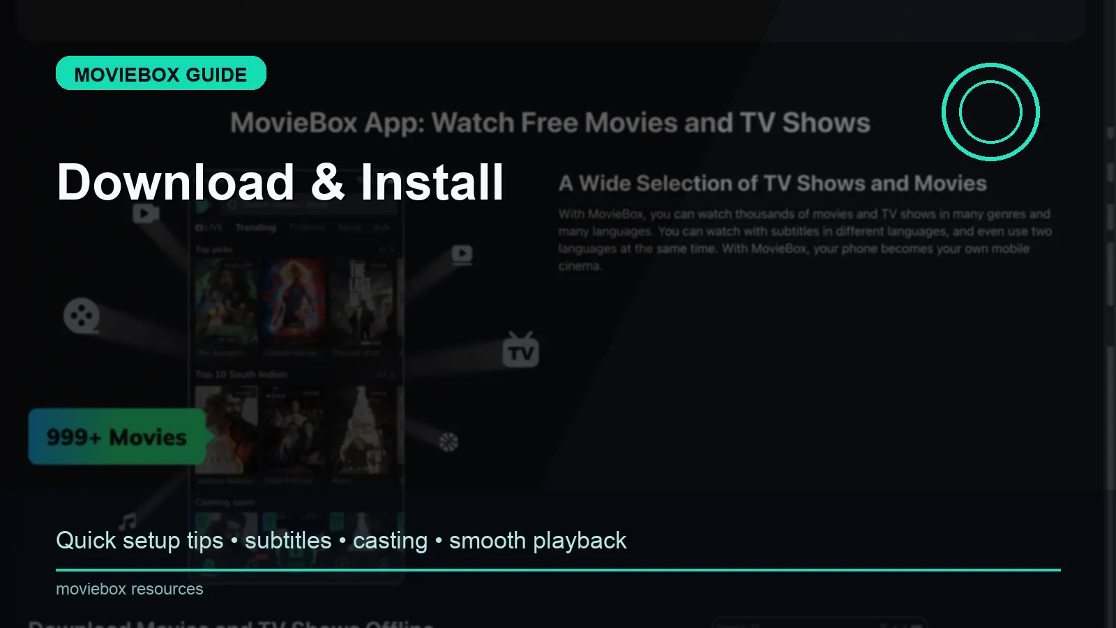 Step 2: Open cast menu in MovieBox